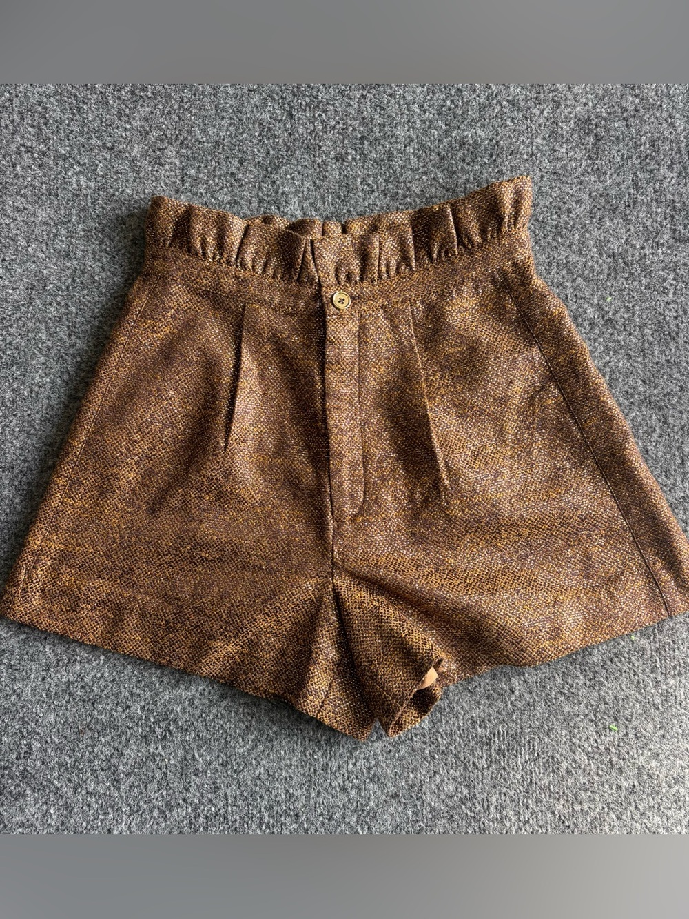 Emily McCarthy Tweed Metallic Shorts